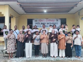 Kebersamaan Keluarga Besar Polsek Bonggo Terjalin dalam Kegiatan Family Gathering