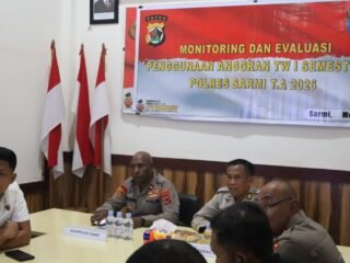 Bag Ren Polres Sarmi Evaluasi Penyerapan Anggaran Triwulan I Tahun 2026