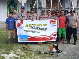 Sambut Hari Bhayangkara ke-80, Polres Sarmi Gelar Bakti Religi di Masjid Nurul Ikhsan Mararena
