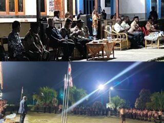 Kasat Binmas Polres Mamberamo Raya Hadiri Upacara Pelepasan Kontingen Jambore Nasional XII Kabupaten Mamberamo Raya