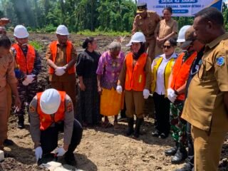 Kapolres Sarmi Hadiri Groundbreaking Sekolah Rakyat, Wujud Komitmen Membangun Generasi Masa Depan