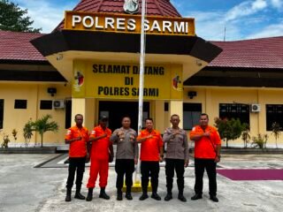 Perkuat Sinergitas Kemanusiaan, Kapolres Sarmi Terima Kunjungan Kepala Kantor Pencarian dan Pertolongan Kelas A Jayapura