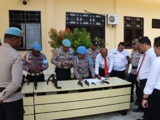 Tindak Lanjuti Arahan Polda, Sipropam Polres Sarmi Gelar Pemeriksaan Senjata Api Dinas Personel