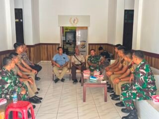 Perkuat Sinergi TNI–Polri, Wakapolres Sarmi Sambut Hangat Kunjungan Taruna Akmil