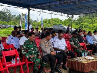 Kapolres Sarmi Hadiri Peletakan Batu Pertama Perumahan Jordan Asri di Kampung Kasukwe