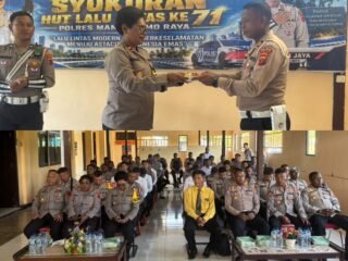 Semarak HUT Lalu Lintas Bhayangkara ke-71, Sat Lantas Polres Mamberamo Raya Gelar Syukuran Penuh Kebersamaan