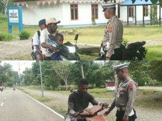 Sat Lantas Polres Mamberamo Raya Intensifkan Strong Point dan Patroli, Wujudkan Kamseltibcar Lantas yang Aman dan Lancar